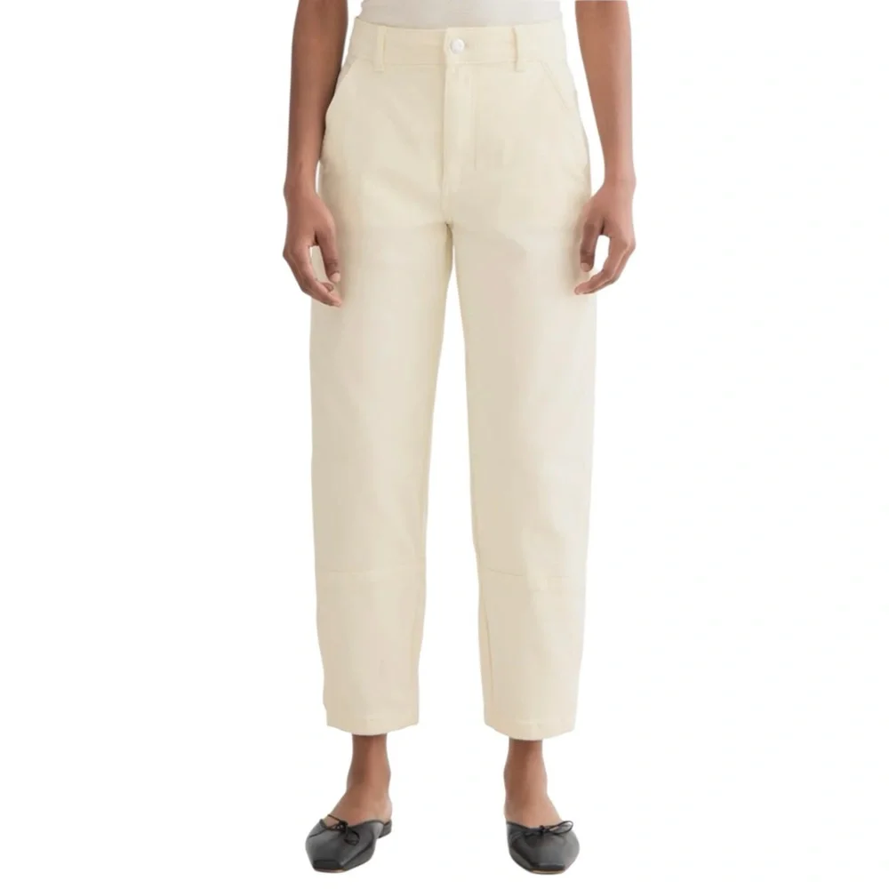 Everlane The Utility Barrel Pant Cream Denim High Rise Size 16